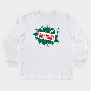 Dry Paint (GREEN) Kids Long Sleeve T-Shirt
